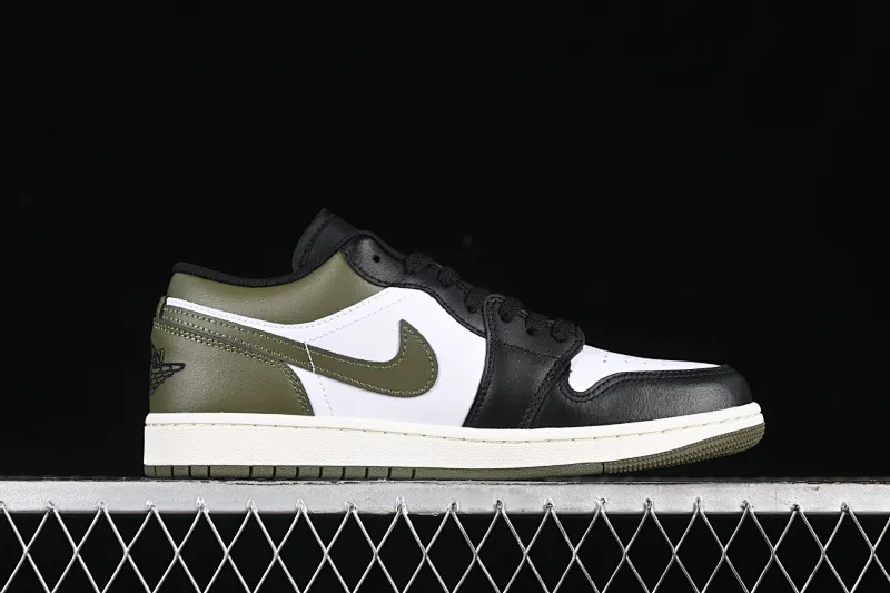 All categories Air Jordan Jordan series basketball shoes Air Jordan 1 Low G version pure original Air Jordan 1 Low "Medium Olive" AJ1 Joe 1 olive green low-top cultural casual sneakers 553558-092